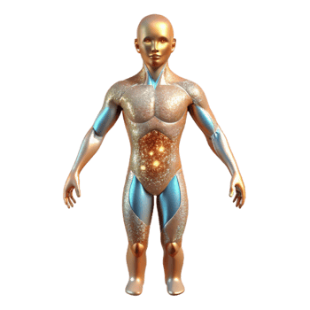 elegant minimalist Human Body Systems Diagram Isolated for Anatomy png