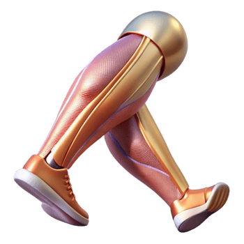 vibrant abstract Human Leg Muscles Isolated Fitness Guide png