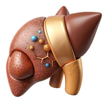 beautiful contemporary Human Liver Anatomy Detailed Isolated Hepatology Design detailed png