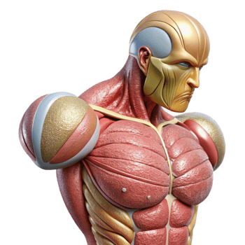 vibrant vintage Human Muscle Anatomy Labeled Isolated Fitness Guide genuine png