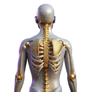 dramatic classic Human Skeleton Back View Cutout Anatomy Chart high resolution png