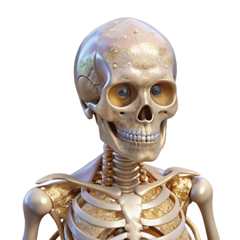vibrant artistic Human Skeleton Front View Transparent Anatomy Chart genuine png