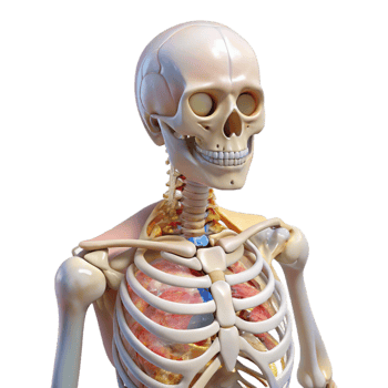 magnificent vintage Human Skeleton Labeled Diagram Transparent Anatomy Reference professional png