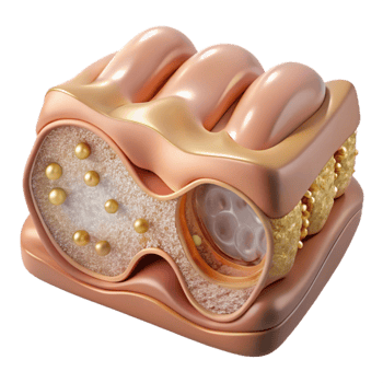 elegant classic Human Skin Anatomy Microscopic View Cutout Dermatology Illustration exclusive png