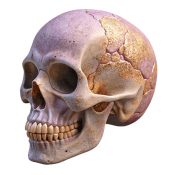 magnificent creative Human Skull Side View Cutout Anatomy Reference high quality png