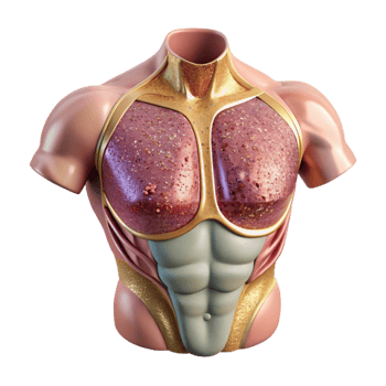 extraordinary vintage Human Torso Anatomy Transparent Medical Illustration detailed png