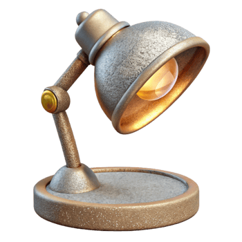 beautiful vintage Industrial Style Desk Lamp Isolated for Workspace premium png