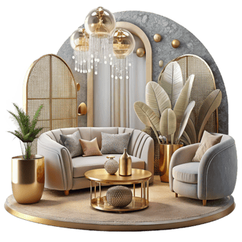 elegant abstract Interior Design Living Room Furniture Transparent detailed png