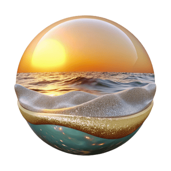 wonderful contemporary Isolated Summer Sunset Ocean View for Travel Blogs high resolution png