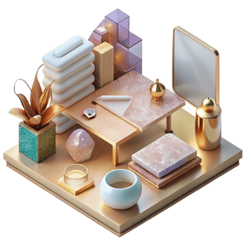 stunning abstract Isometric Branding Mockup on Desk Transparent Background high resolution png