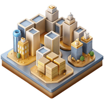 extraordinary contemporary Isometric City Map Buildings and Streets Cutout for Urban Design genuine png