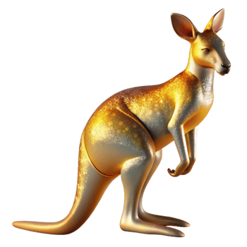 elegant rustic Kangaroo Silhouette Australian Animal Transparent for Travel Posters high quality png
