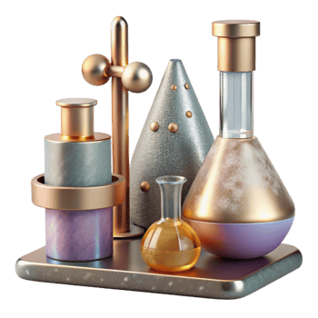 beautiful modern Laboratory Equipment Set Cutout for Science Experiments png