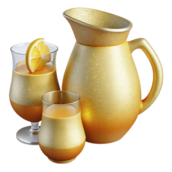impressive classic Lemonade Pitcher and Glasses Cutout for Picnic Invitations premium png