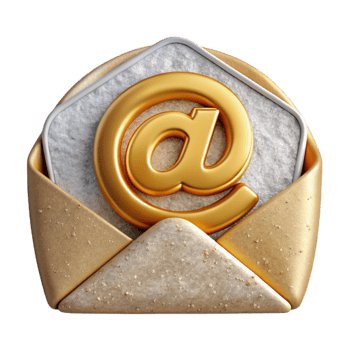 dramatic contemporary Letter Icon Isolated Cutout for Correspondence detailed png