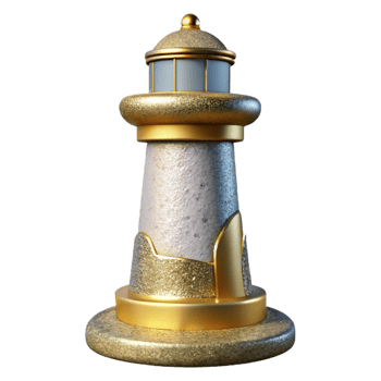 dramatic artistic Lighthouse Isolated Cutout for Coastal Designs premium png