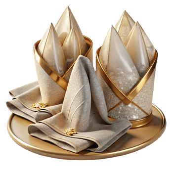 extraordinary contemporary Linen Napkins Transparent Background Table Setting Decor premium png