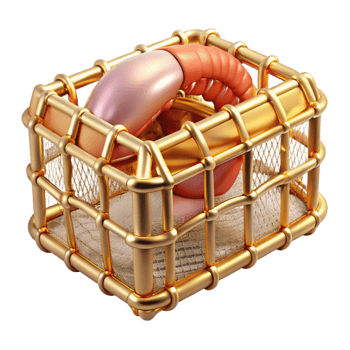 elegant minimalist Lobster Trap Transparent Background for Seafood Industry detailed png