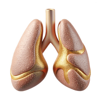 elegant modern Lung Respiratory System Cutout for Medical Education premium png