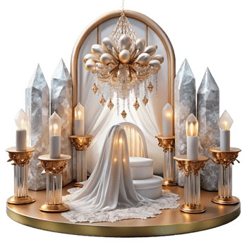 impressive abstract Luxury Wedding Crystal Chandeliers Decor Transparent for Grand Venue detailed png