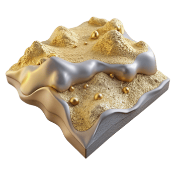 serene minimalist Map with 3d Terrain Model and Shading Isolated for Geographic Visualization exclusive png