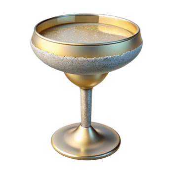 elegant rustic Margarita Glass Salt Rimmed Isolated for Mexican Restaurants premium png