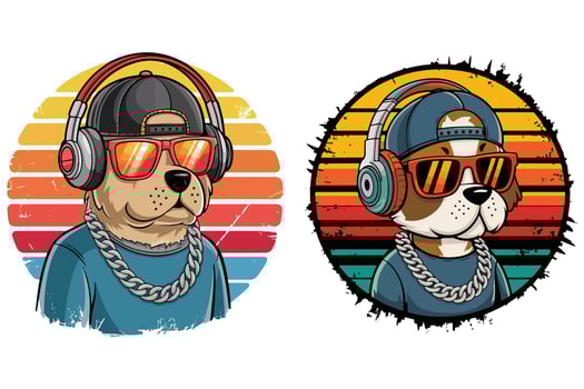 Dog based t shirt desing vector