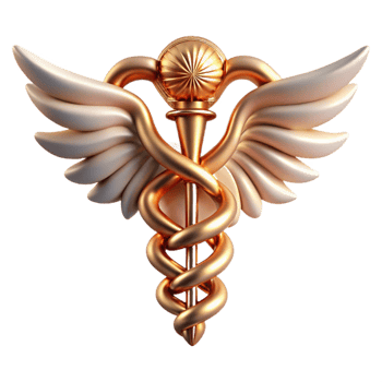 vibrant vintage Medical Symbol Caduceus Healthcare Icon Transparent Background original png