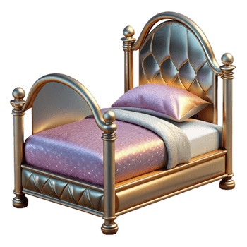 beautiful traditional gold Bed Frame Silhouette Transparent for Online Retailers detailed png
