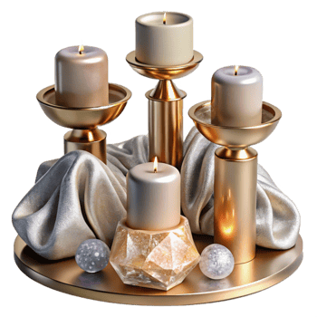 stunning vintage gold Candle Holders Cutout Modern Home Decor detailed png