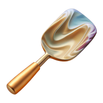 serene abstract gold Spatula Cooking Utensil Cutout Kitchenware Design genuine png