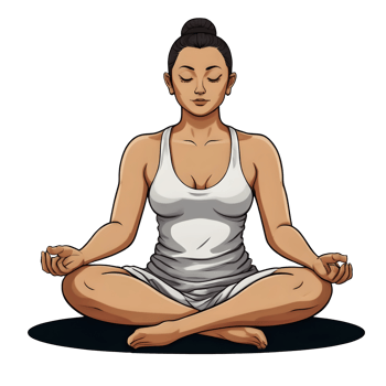 Woman in a Yoga Poses png