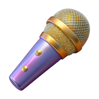 wonderful classic Microphone Karaoke Singing Performance Isolated high resolution png
