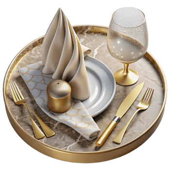 magnificent contemporary Modern Restaurant Place Setting Transparent for Menu Mockups genuine png