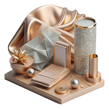 magnificent abstract Modern Stationery Scene Transparent Background high resolution png