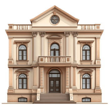 Classic Renaissance-Style Government Office with Columns png