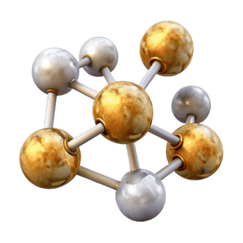 elegant creative Molecule Structure Cutout for Chemistry Diagrams original png