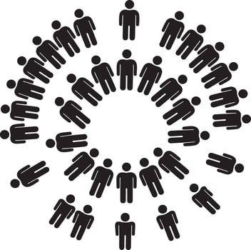 Group of people holding hands vector