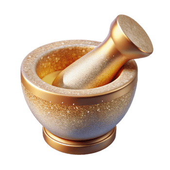 serene minimalist Mortar and Pestle Stone Grinding Tool Transparent for Spice Preparation high quality png