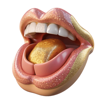 vibrant modern Mouth Human Organ Anatomy Cutout Medical Illustration authentic png
