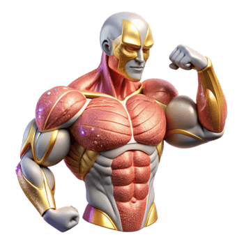 elegant abstract Muscular System Anatomy Isolated Fitness Illustration exclusive png