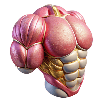dramatic creative Muscular System Anatomy Isolated Fitness Illustration png