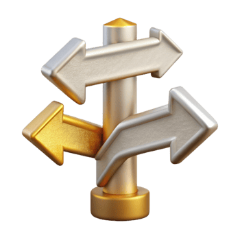 stunning abstract Navigation Arrows with Curved and Straight Paths Cutout for Route Guidance high resolution png