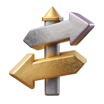 beautiful contemporary Navigation Arrows with Different Directions Cutout for User Guidance detailed png