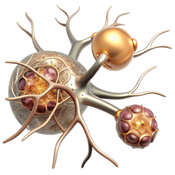 magnificent vintage Neuron Nerve Cell Biology Diagram Transparent for Neuroscience Research detailed png