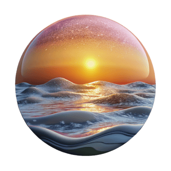 wonderful minimalist Ocean Sunset Transparent Background for Travel Projects high resolution png