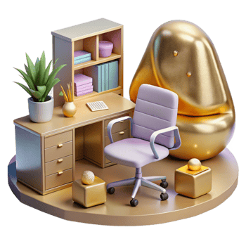 dramatic creative Office Furniture Icons Cutout for Business Presentations png