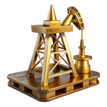 serene abstract Oil Rig Silhouette Isolated Cutout for Offshore Industry original png