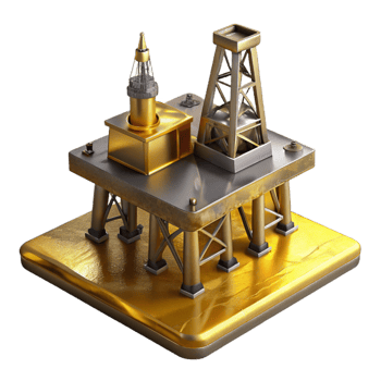 beautiful classic Oil Rig Silhouette Isolated Cutout for Offshore Industry high quality png