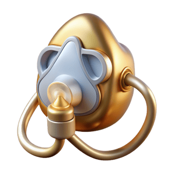 serene modern Oxygen Mask Respiratory Icon Isolated for Emergency Care exclusive png